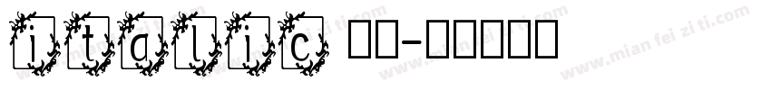 italic 英文字体转换